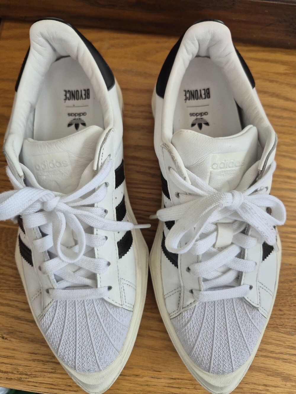 Adidas Originals Beyonce Superstar Platform Pointed Toe Sneakers US 7.5 FY7730 - Picture 9 of 10